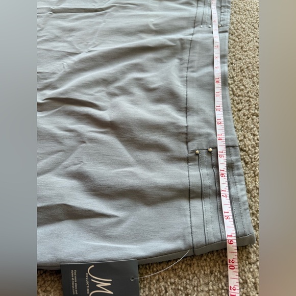 JM Collection Gray Midi Pencil Skirt - Picture 9 of 9